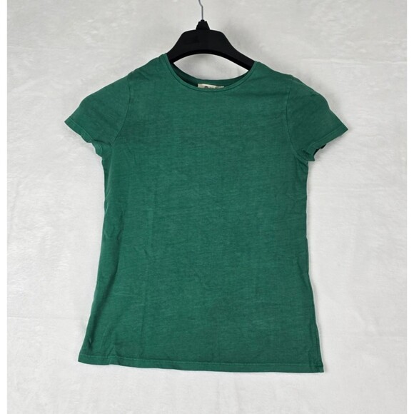 Madewell Slim Shrunken Tee Green XXS 100% Cotton Essential Lightweight Crew - Picture 4 of 12